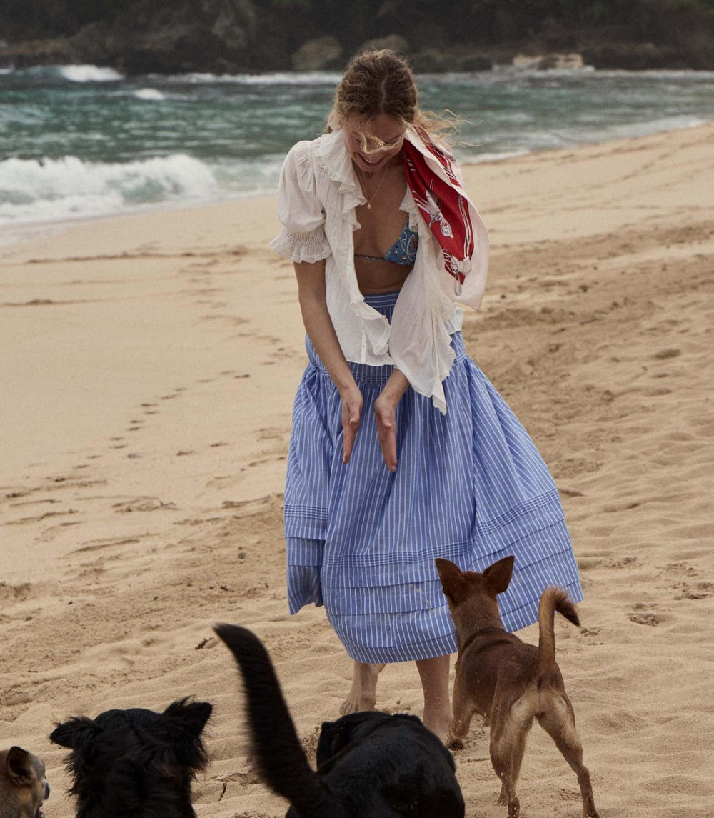 DÔEN Skirts | Sebastiane Skirt Deauville Stripe - Women