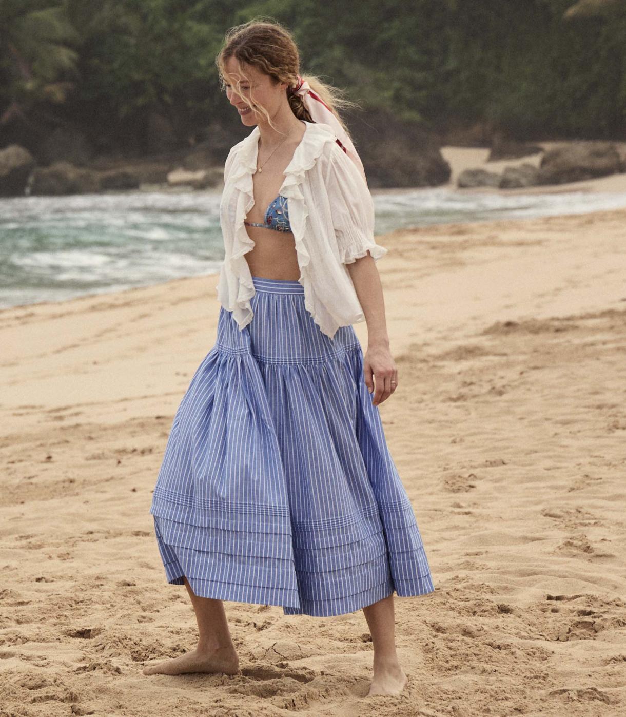 DÔEN Skirts | Sebastiane Skirt Deauville Stripe - Women
