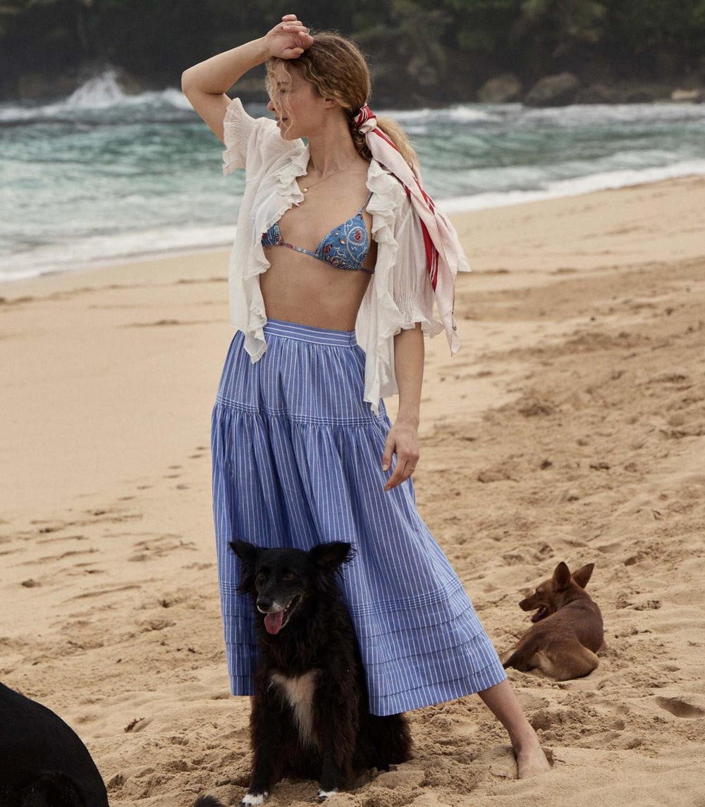 DÔEN Skirts | Sebastiane Skirt Deauville Stripe - Women