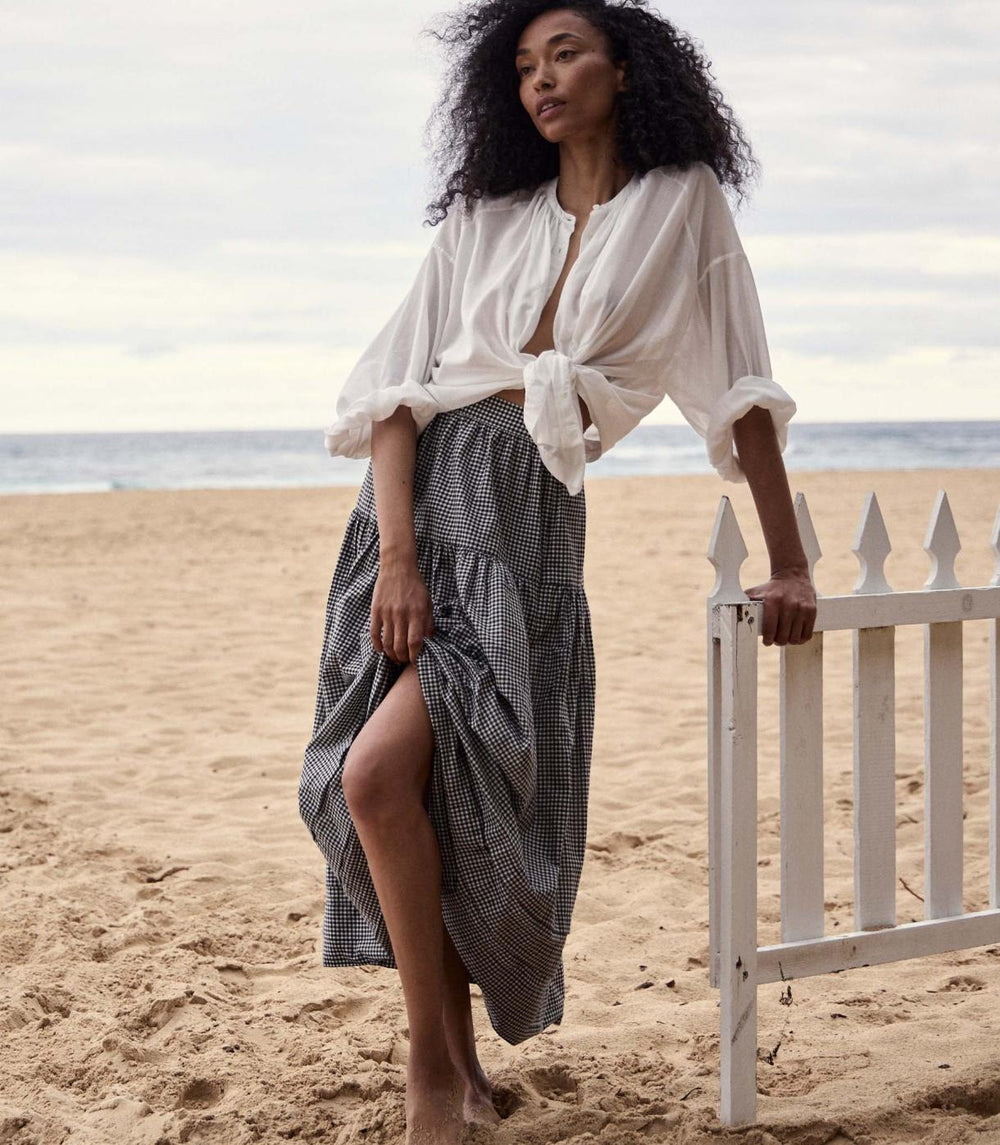 DÔEN Skirts | Sebastiane Skirt La Maddalena Gingham - Women