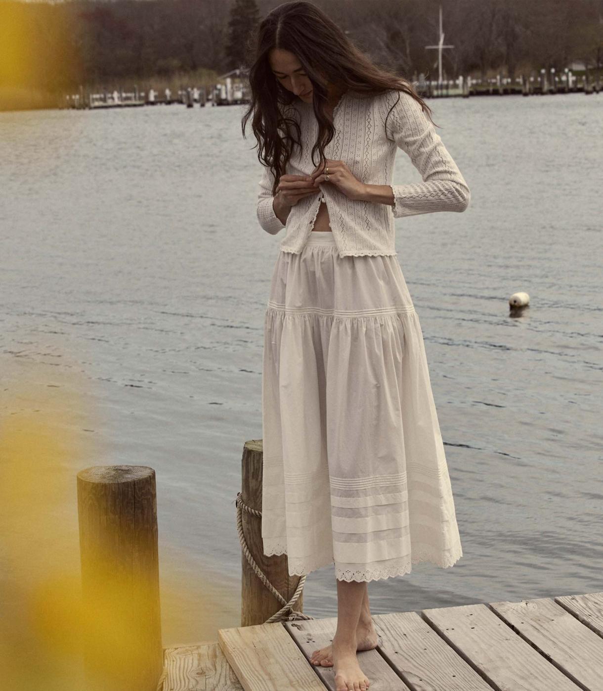 DÔEN Skirts | Sebastiane Skirt Powder - Women