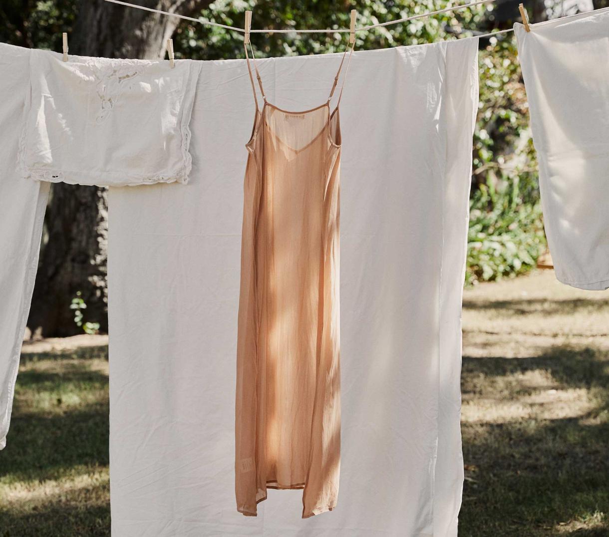 DÔEN Slips | Long Deep V-Neck Slip Sand Dollar - Women