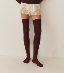 DÔEN Socks &amp; Tights | Collégien Thigh High Socks Bordeaux Grand Cru - Women