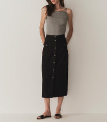 DÔEN Tees | Angie Tank Noir La Maddalena Gingham - Women