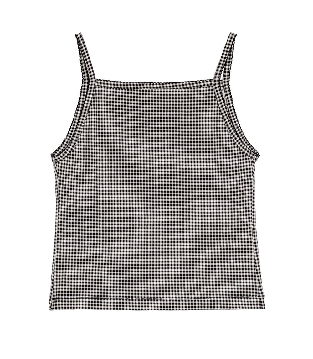 DÔEN Tees | Angie Tank Noir La Maddalena Gingham - Women