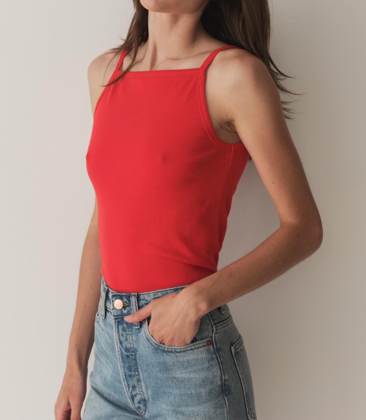 DÔEN Tees | Angie Tank Scarlet - Women