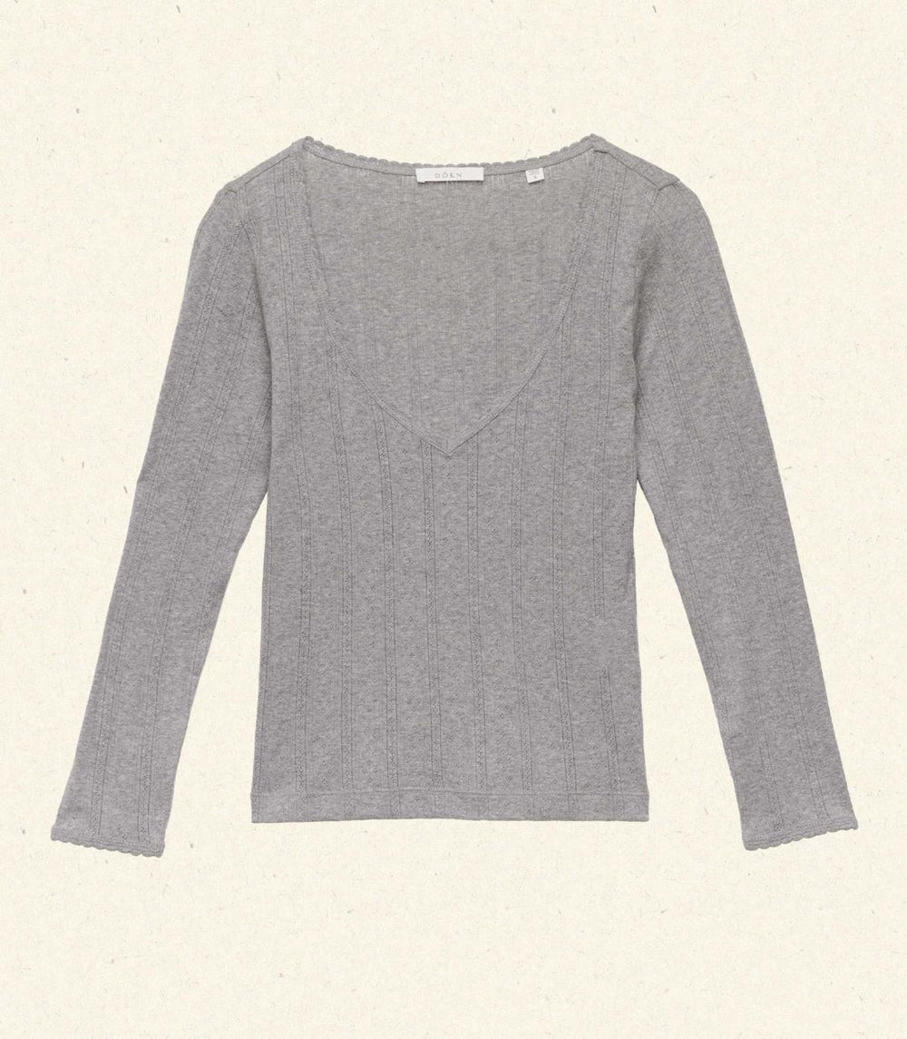 DÔEN Tees | Cilla Tee Heather Grey - Women