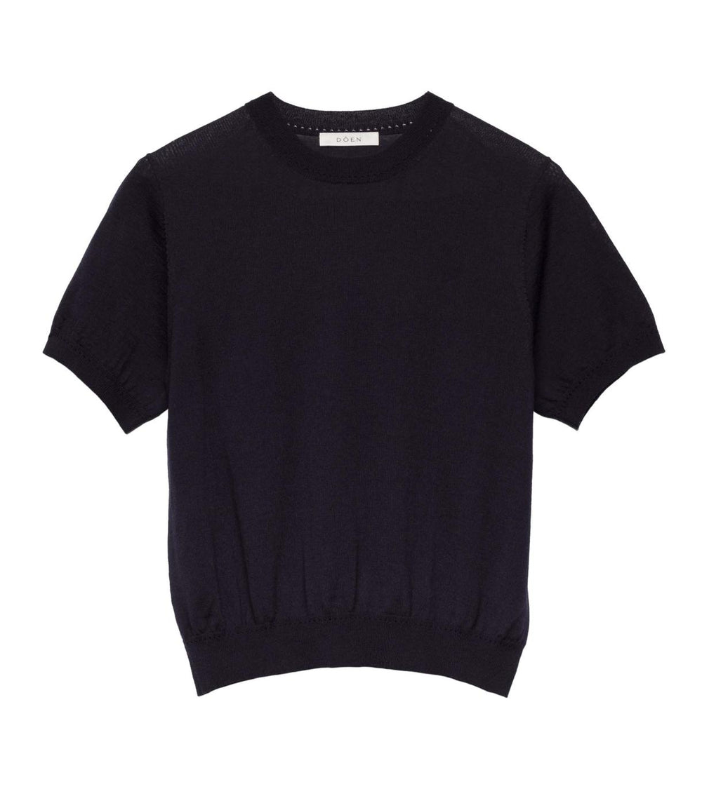 DÔEN Tees | Colombe Knit Top Deep Navy - Women