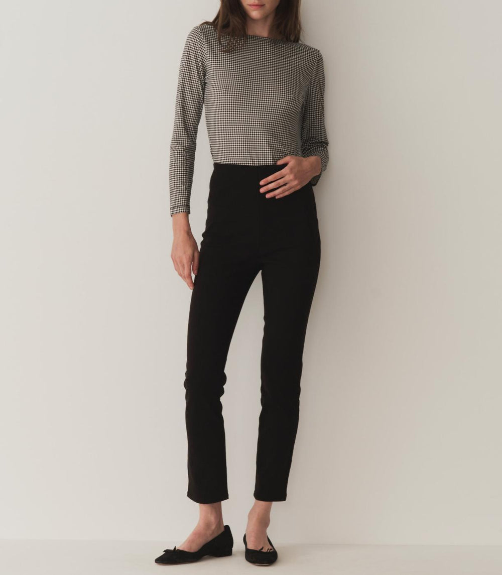 DÔEN Tees | Paulette Tee Noir La Maddalena Gingham - Women