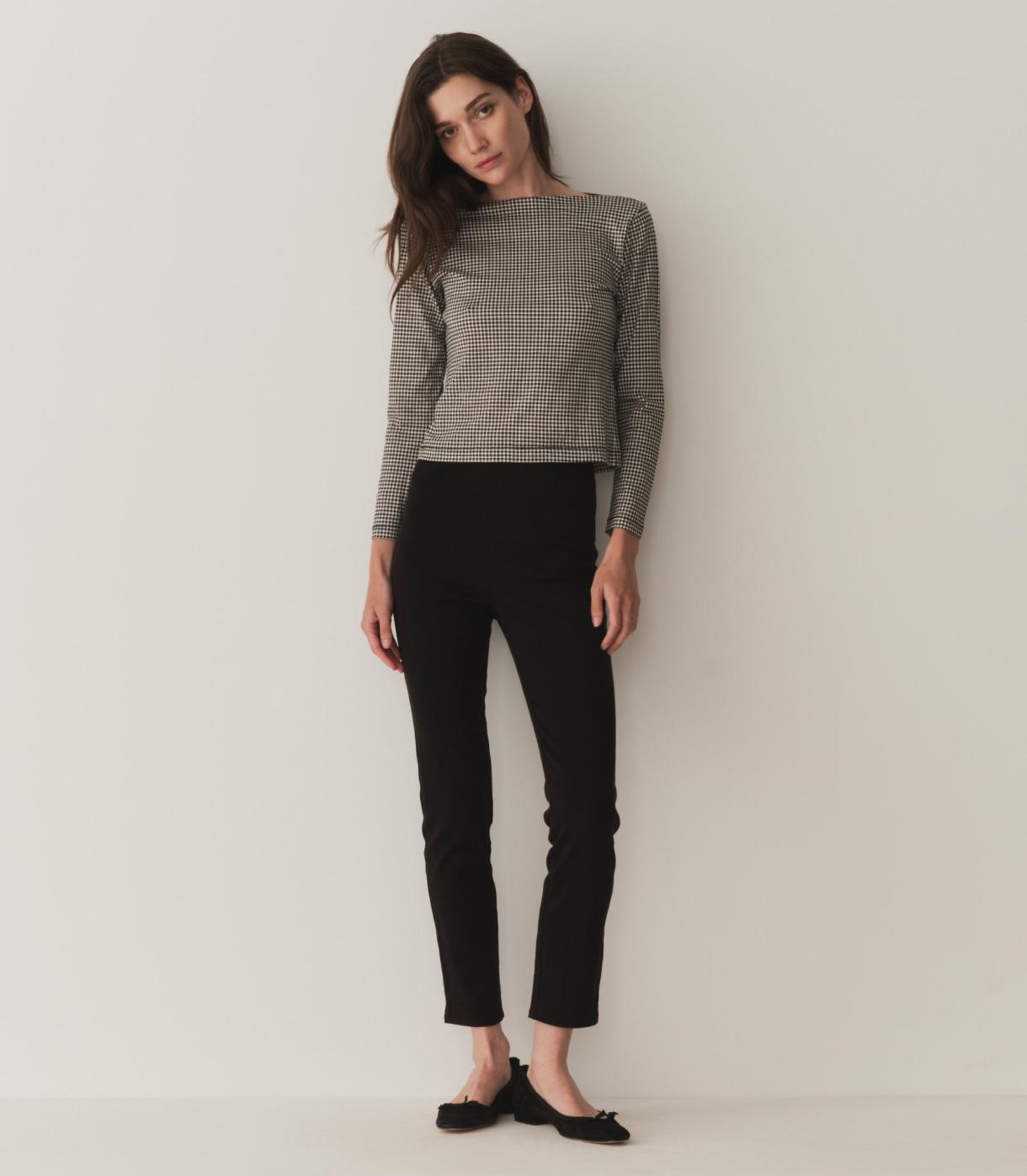 DÔEN Tees | Paulette Tee Noir La Maddalena Gingham - Women