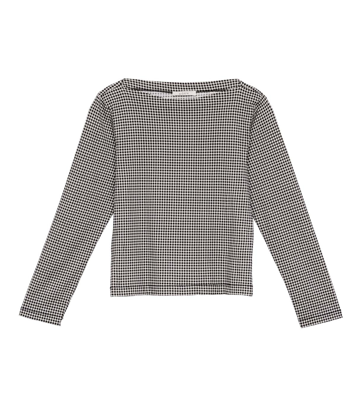 DÔEN Tees | Paulette Tee Noir La Maddalena Gingham - Women