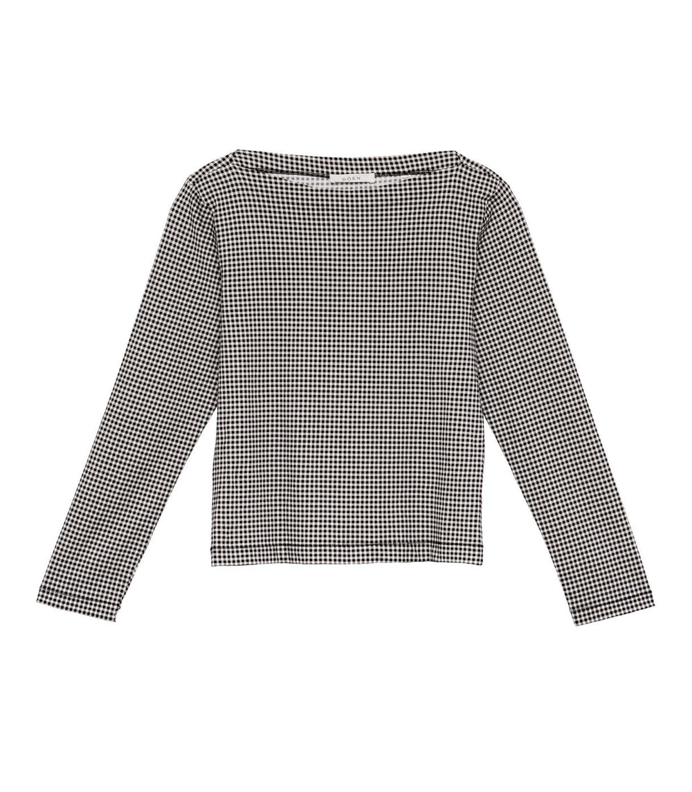 DÔEN Tees | Paulette Tee Noir La Maddalena Gingham - Women