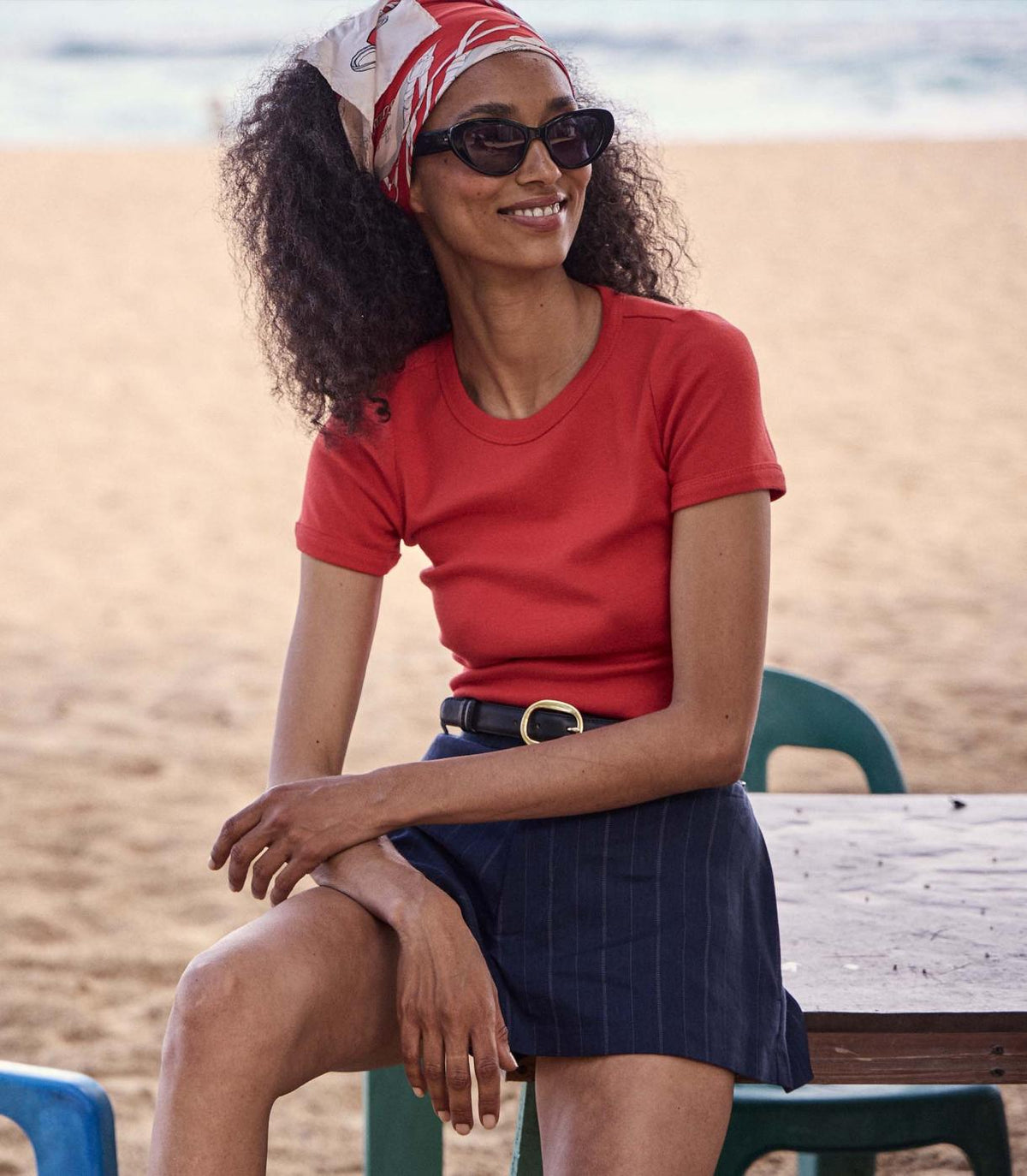 DÔEN Tees | Vivi Tee Scarlet - Women