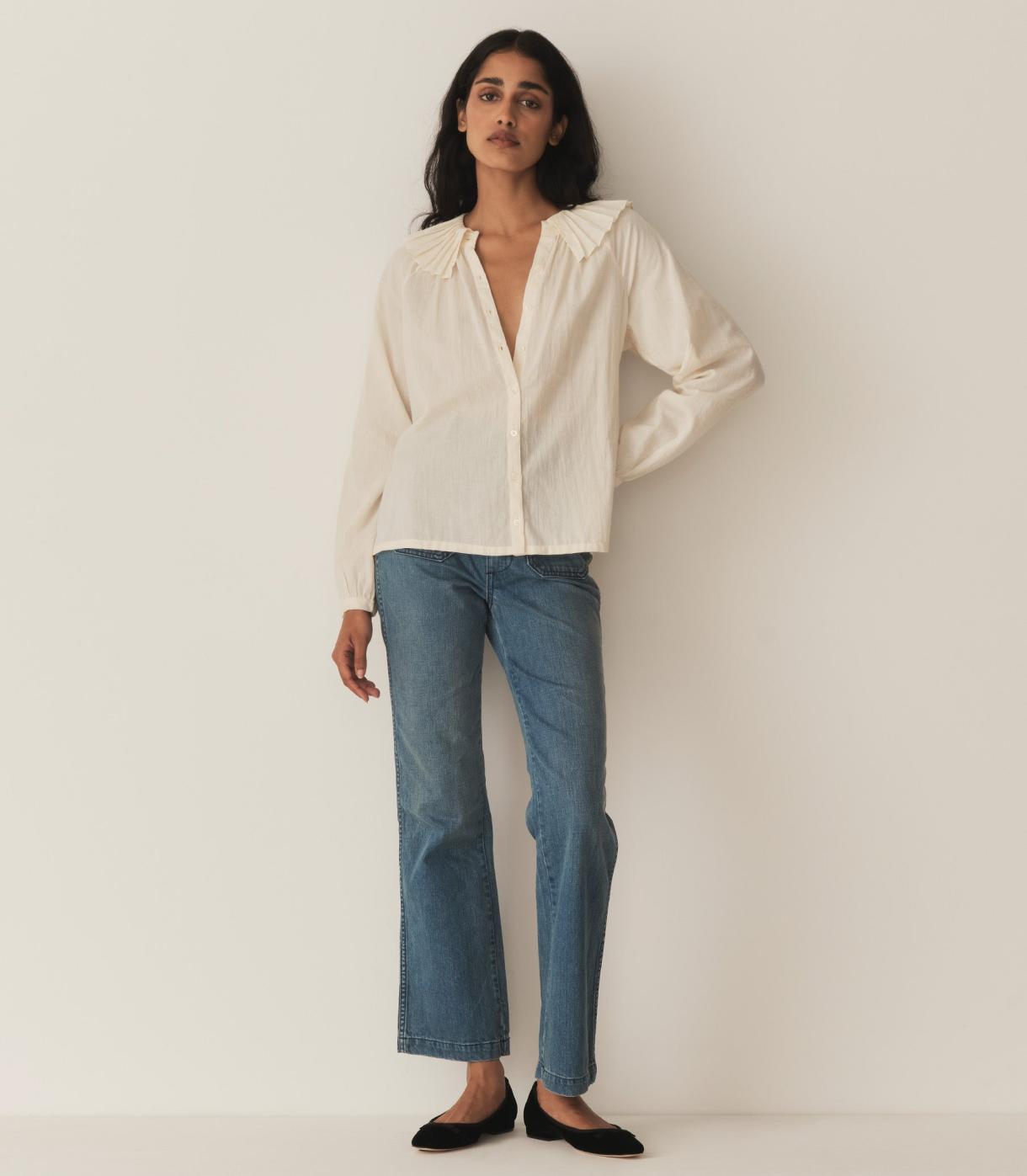 DÔEN Tops | Aster Top Mother Of Pearl - Women
