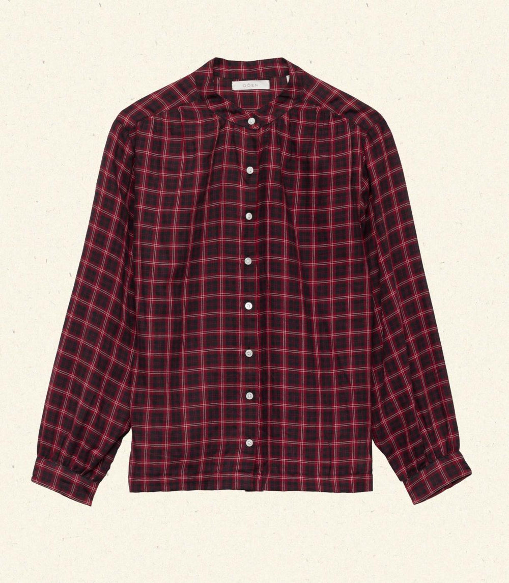 DÔEN Tops | Breena Top Rouge Countryside Plaid - Women