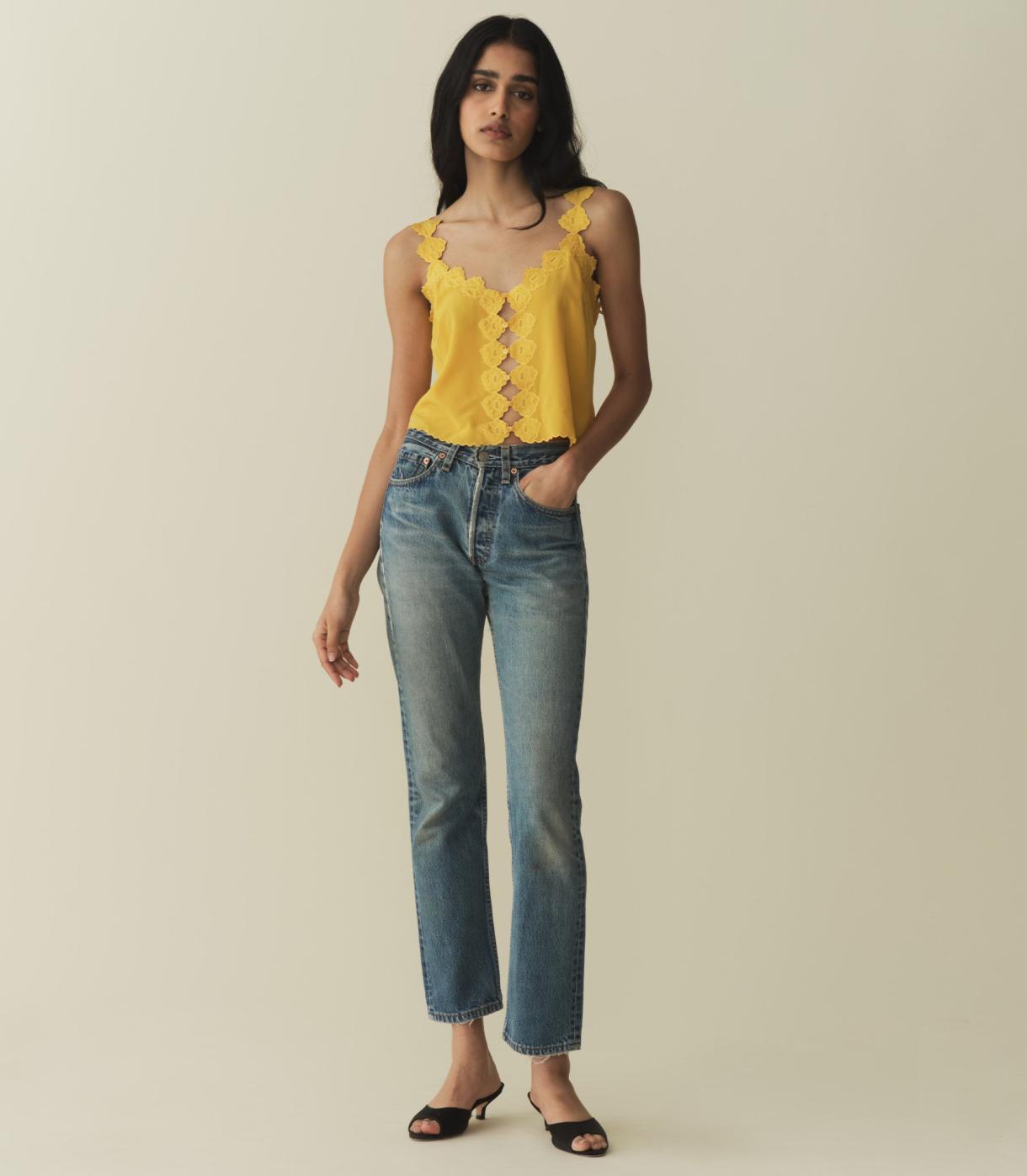 DÔEN Tops | Flores Top Goldenrod - Women
