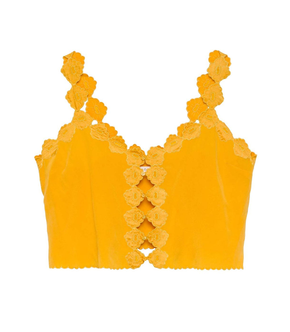 DÔEN Tops | Flores Top Goldenrod - Women