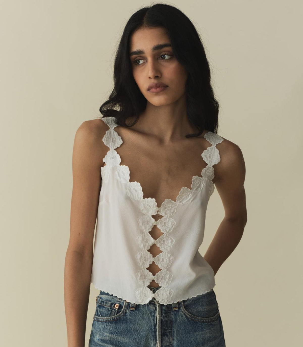 DÔEN Tops | Flores Top Salt - Women
