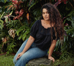 DÔEN Tops | Frances Top Black - Women