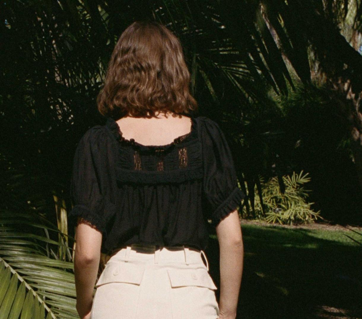 DÔEN Tops | Frances Top Black - Women