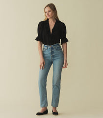 DÔEN Tops | Henri Top Black Eyelet - Women