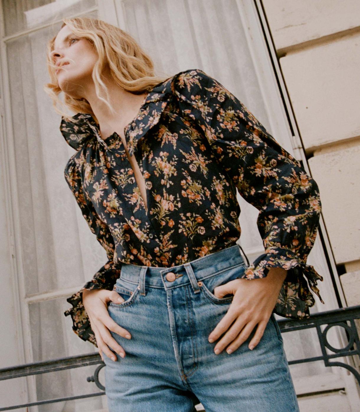 DÔEN Tops | Jamie Top Foxglove Floral - Women
