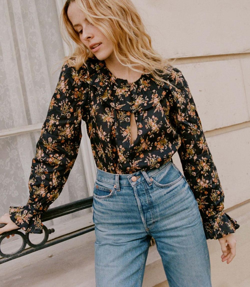 DÔEN Tops | Jamie Top Foxglove Floral - Women