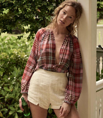 DÔEN Tops | Janis Top Francine Plaid - Women