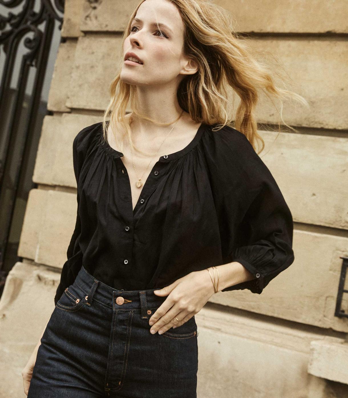 DÔEN Tops | Jiana Top Black - Women