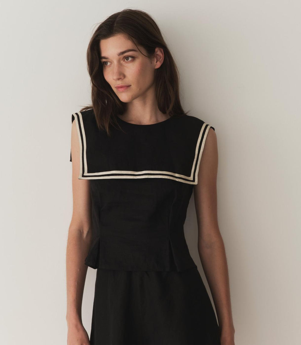 DÔEN Tops | Margie Top Black - Women