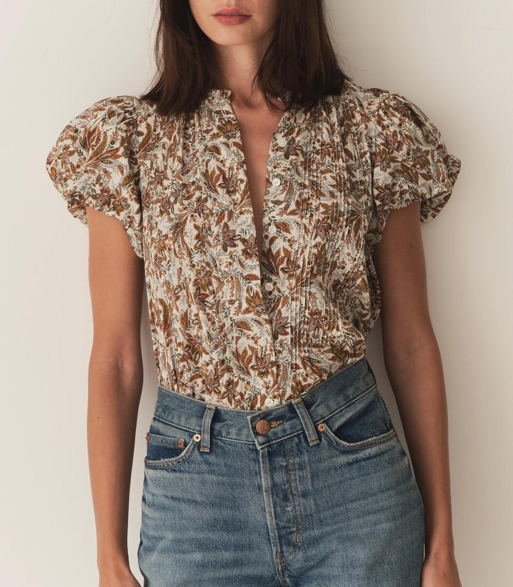 DÔEN Tops | Millie Top Blanc Narcissus Floral - Women