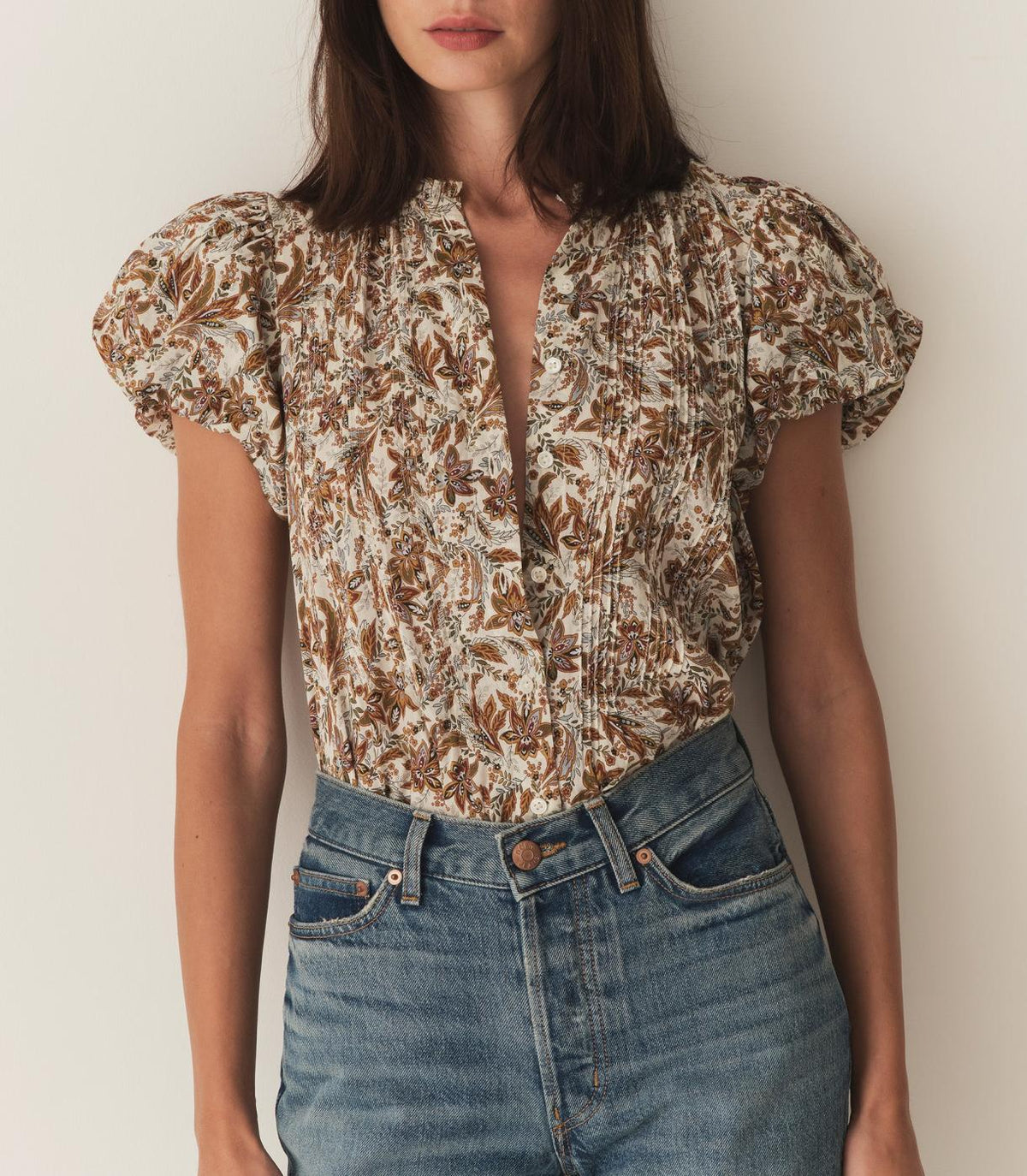 DÔEN Tops | Millie Top Blanc Narcissus Floral - Women