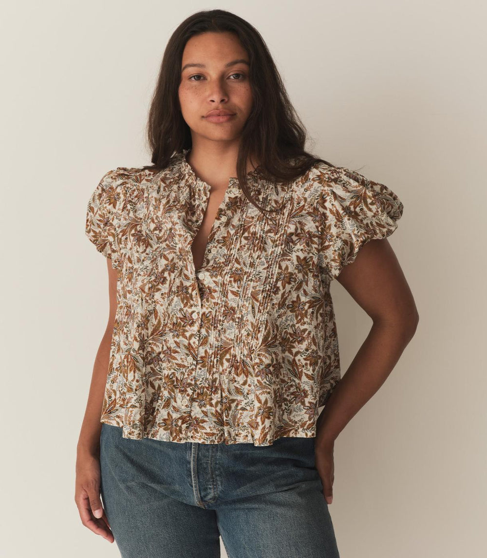 DÔEN Tops | Millie Top Blanc Narcissus Floral - Women