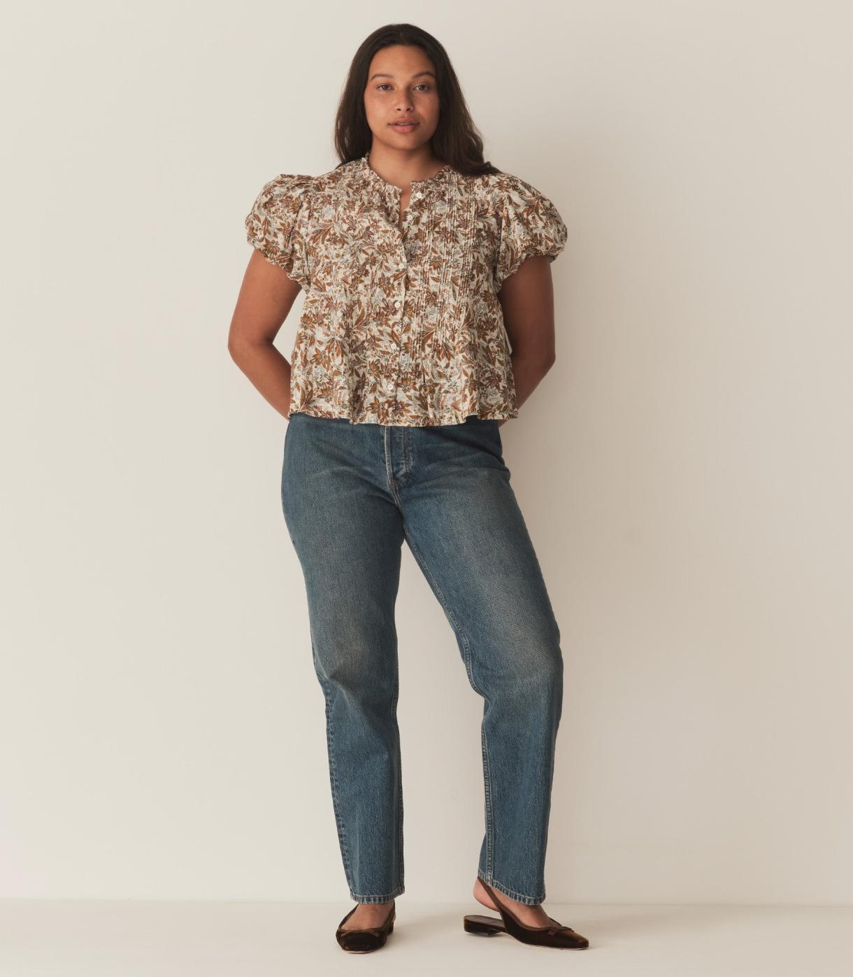 DÔEN Tops | Millie Top Blanc Narcissus Floral - Women