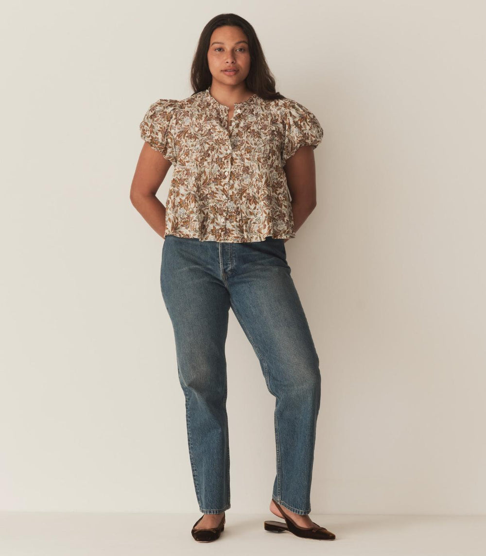 DÔEN Tops | Millie Top Blanc Narcissus Floral - Women