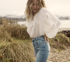 DÔEN Tops | The Jane Blouse Salt - Women