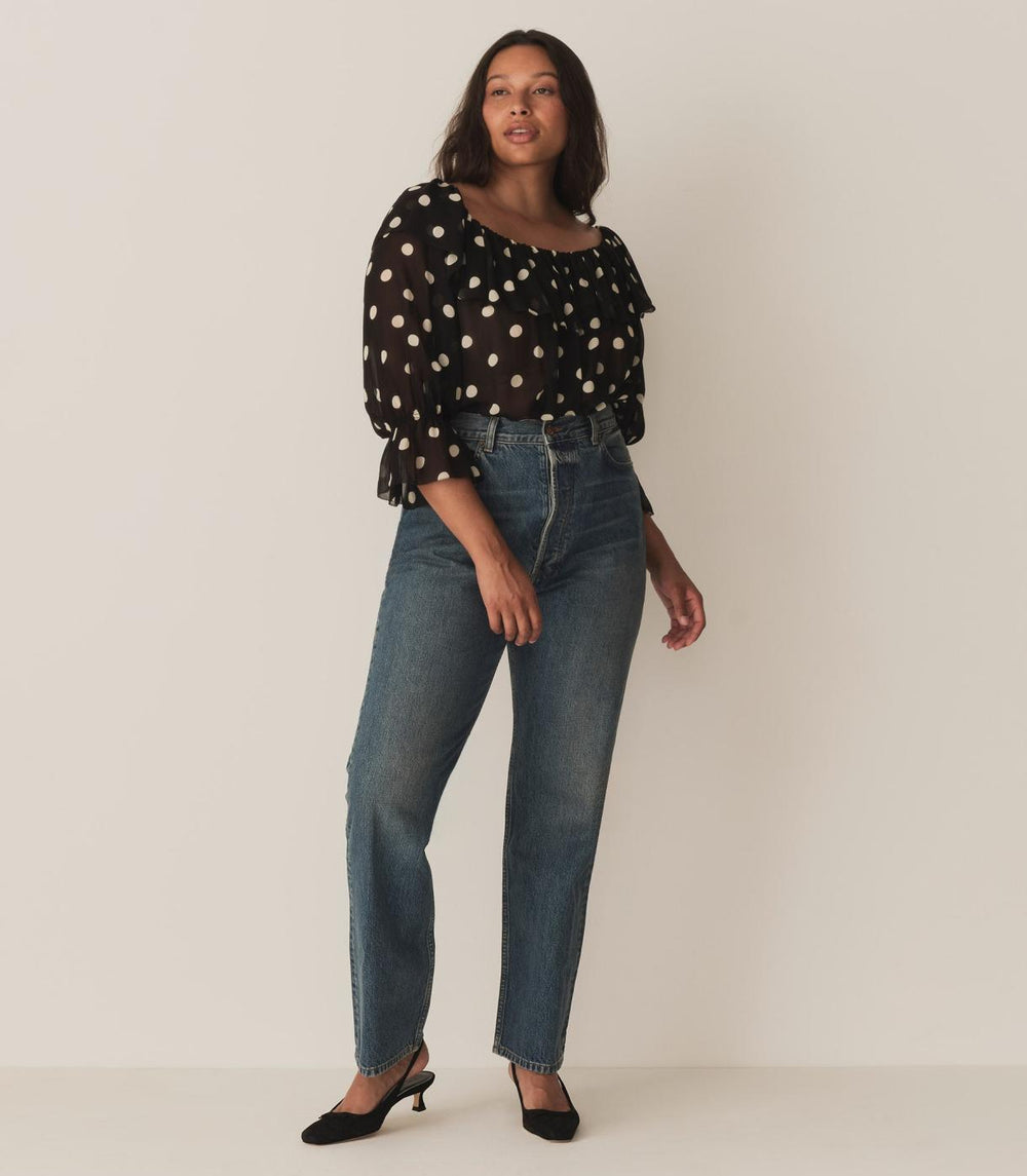 DÔEN Tops | Vivian Top Solstice Sky Dot - Women